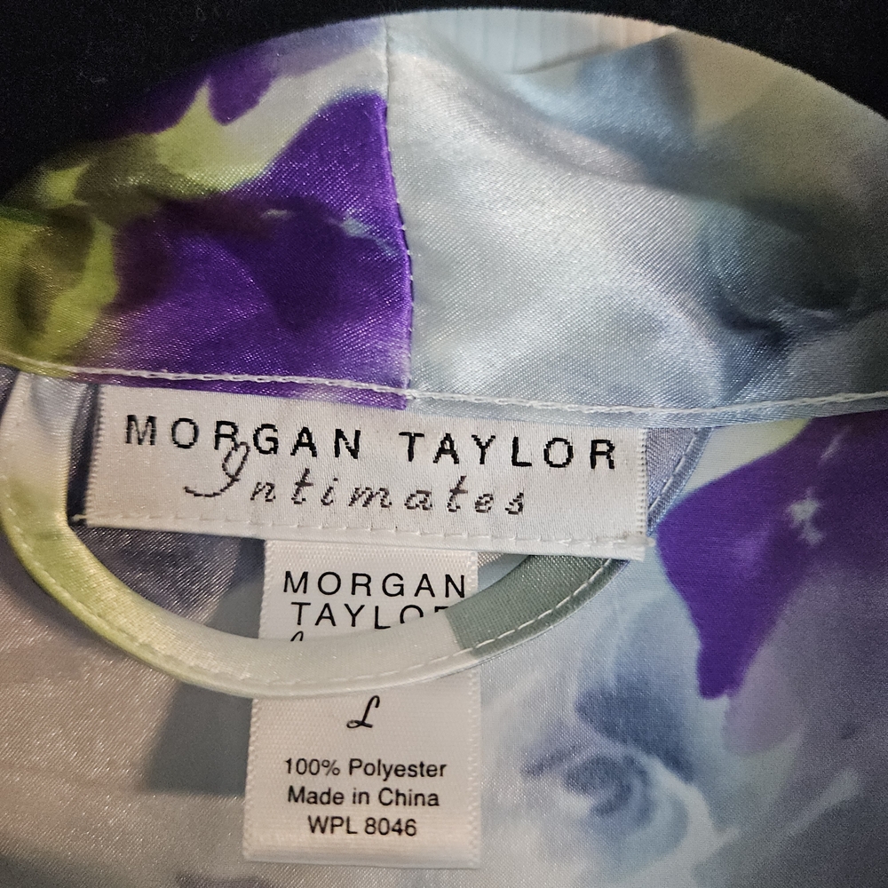 Morgan Taylor Intimates Floral Robe - Purple and Green - Picture 3 of 13